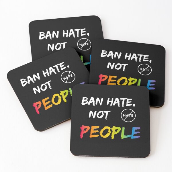 Item preview, Ban hate not people protest message designed and sold by JadedDesign.