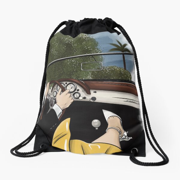 The romantic drive Drawstring Bag