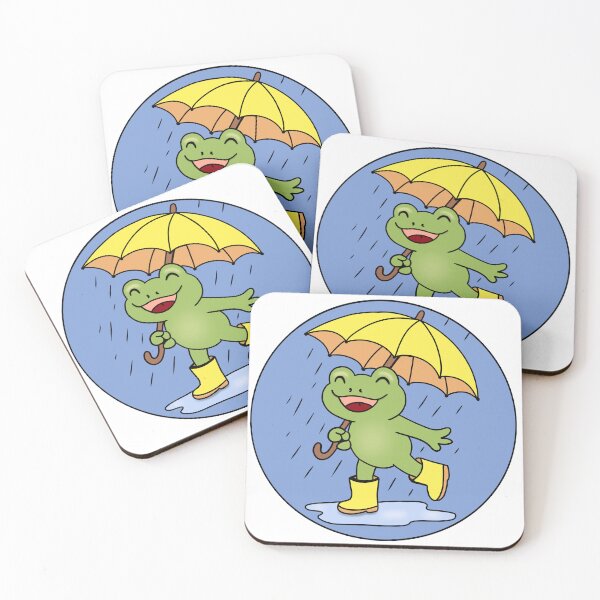 Item preview, Cute Frog in the Rain with Umbrella – Whimsical Rainy Day Art designed and sold by ArbuzWorldz.