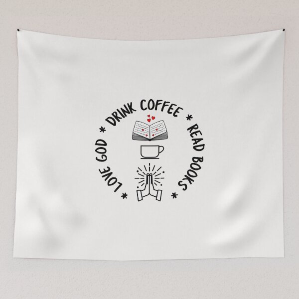 Item preview, Love God Drink Coffee Read Books designed and sold by Sartoris Art.