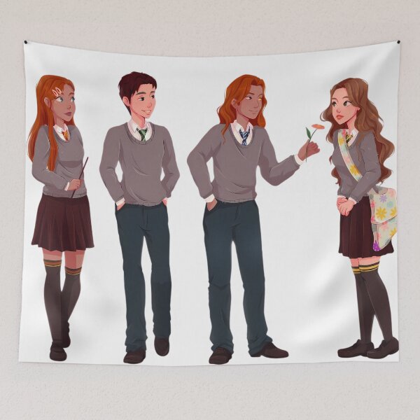 Item preview, Band of Exiles + Elain as wizarding students designed and sold by ACourtofLucien.