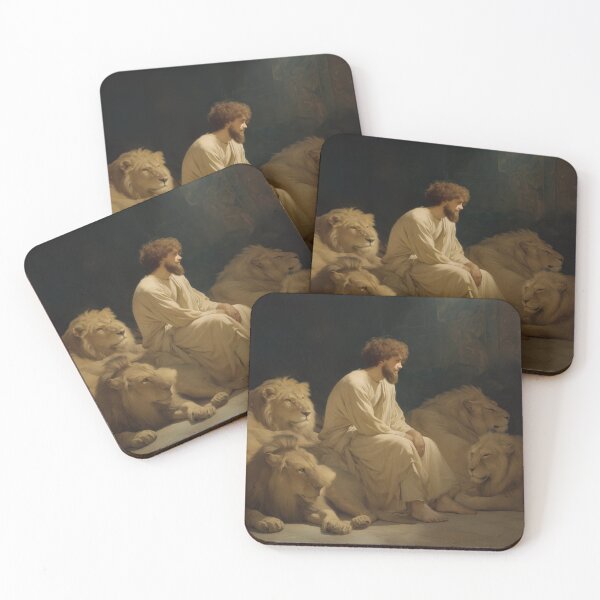 Item preview, Faith Amid the Beasts - Daniel in the Lions Den designed and sold by SanctifiedSouls.
