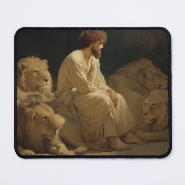 Item preview, Faith Amid the Beasts - Daniel in the Lions Den designed and sold by SanctifiedSouls.