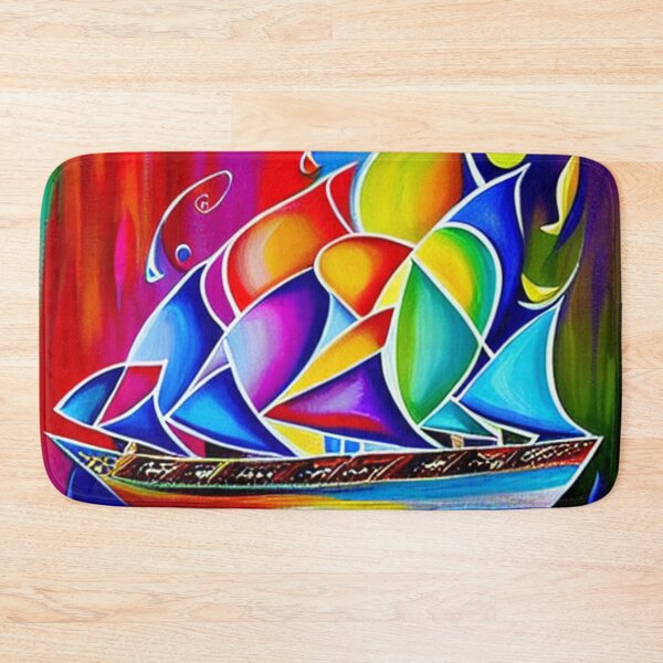 Item preview, Tinted Sails - A sue-real colorful take on a tall ship designed and sold by shakespeare1212.