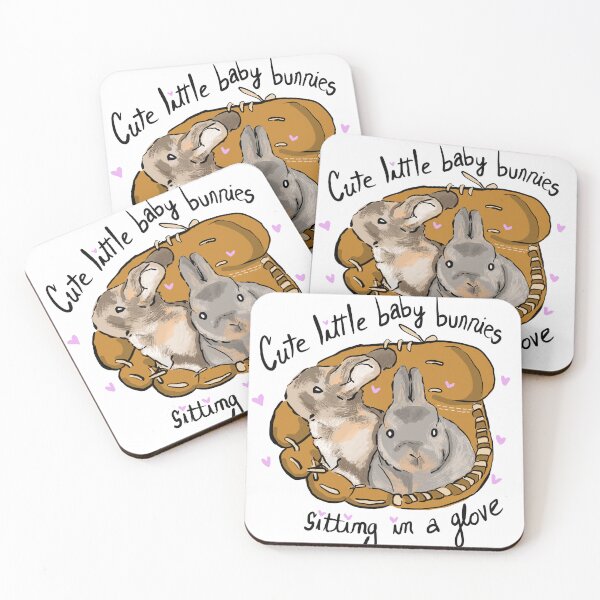 Item preview, Cute little baby bunnies sitting in a glove designed and sold by Carrtoons2.
