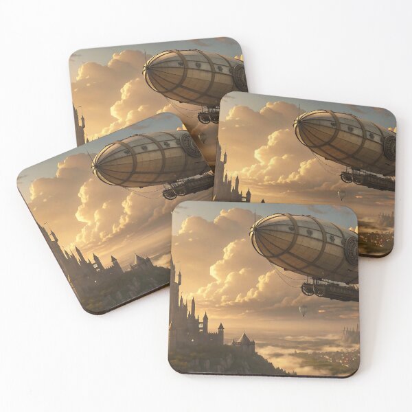 Item preview, Steampunk Castle in the Sky – Vintage Fantasy Landscape designed and sold by Angellacelin.