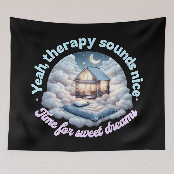 Item preview, Dream Cabin Quote | Cozy Mental Health-Inspired Sleep Design designed and sold by TeeTimeTreasure.