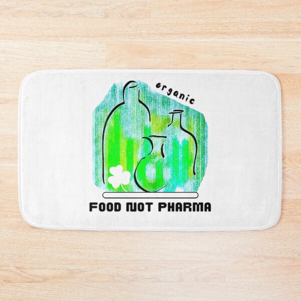 Item preview, Food Not Pharma – Hand-Drawn Green Wellness Illustration designed and sold by baskamade.