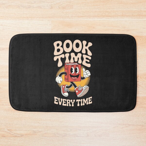 Item preview, Book Time Every Time – Retro Cartoon Bookish Mascot Design for Readers and Vintage Lovers designed and sold by Fantasy Cache.