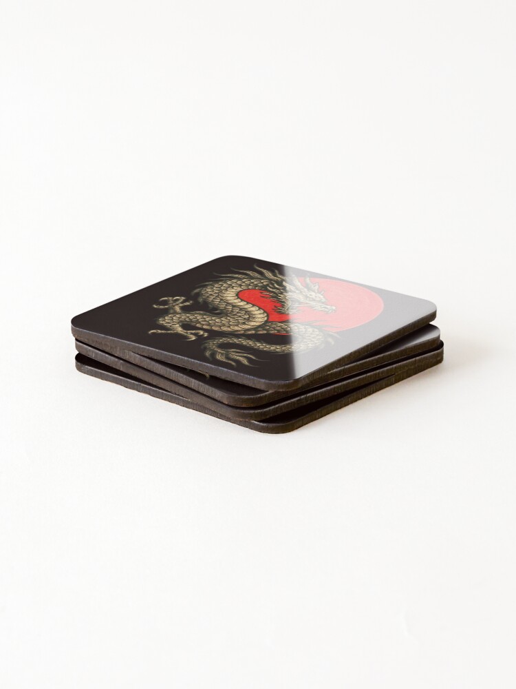 Thumbnail 4 of 5, Coasters (Set of 4), Dragon Rising designed and sold by MaPerle.