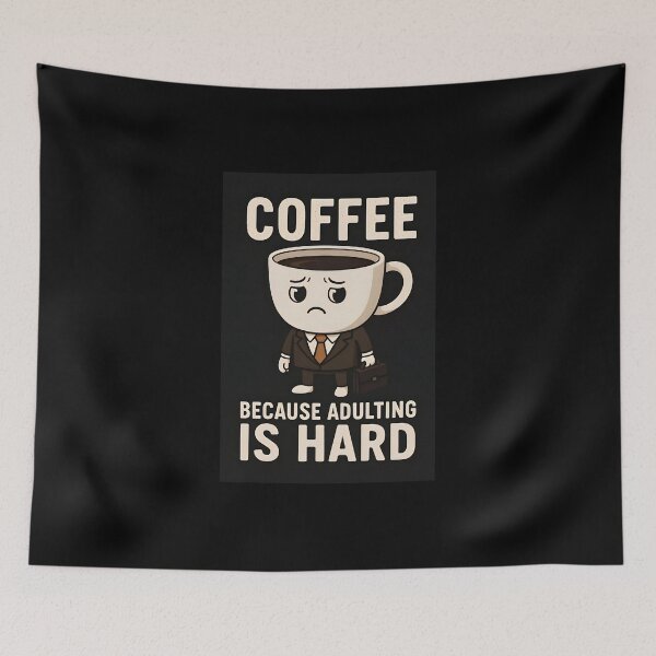 Item preview, Coffee Cup Office Life Humor Illustration designed and sold by Amr Siam.