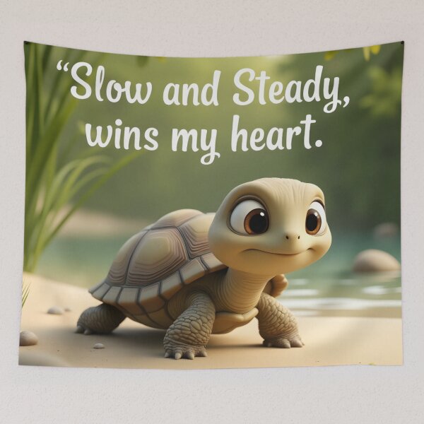 Item preview, Slow and Steady Wins My Heart – Cute Turtle  designed and sold by nhk999.