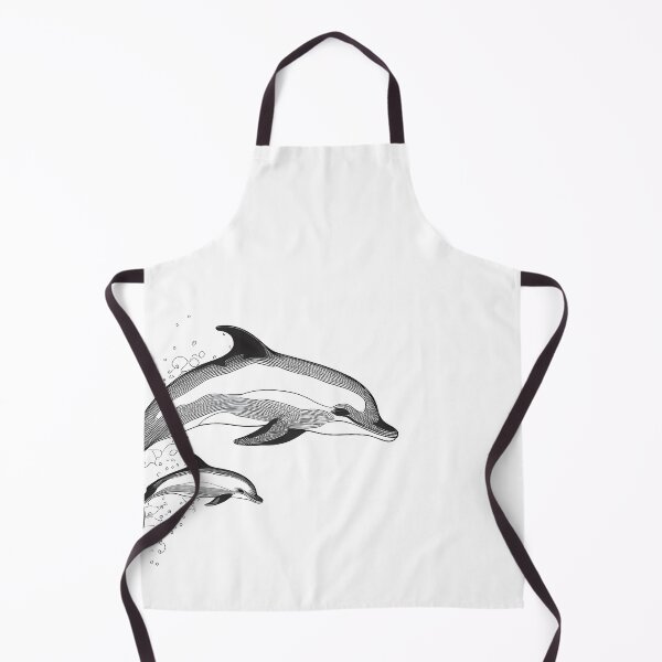 Item preview, Dolphin Duo Leap - Line Art Elegance designed and sold by ShadowAndSlate.