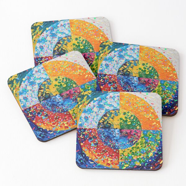 Item preview, Colorful Circles abstract art designed and sold by Modern-Tropical.