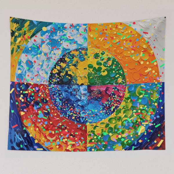 Item preview, Colorful Circles abstract art designed and sold by Modern-Tropical.