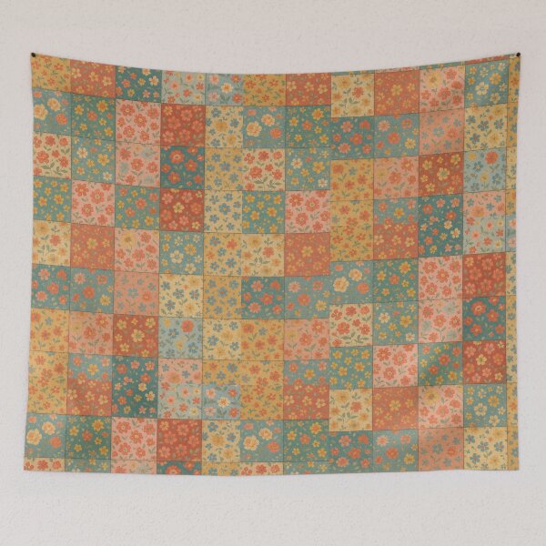 Item preview, floral quilt pattern designed and sold by FurryFantasy.