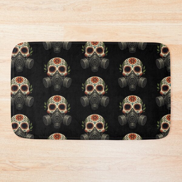 Item preview, Mexican Skull with Realistic Gas Mask designed and sold by LaNadaYFundante.