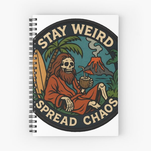 Item preview, Stay Weird, Spread Chaos. Skeleton. Funny Slogan. designed and sold by aishow.