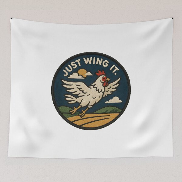 Item preview, Just Wing It. Funny Slogan. designed and sold by aishow.