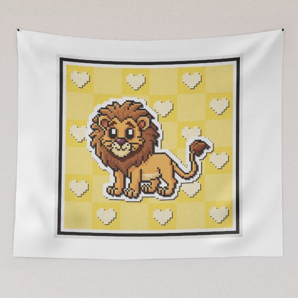 Item preview, Papercut Pixel Zoo: Lion designed and sold by paperxpixels.