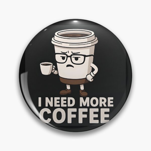 Item preview, Grumpy Coffee Cup Demands More Caffeine – Funny Morning Quote designed and sold by Amr Siam.