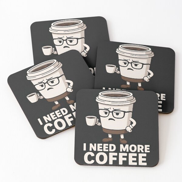 Item preview, Grumpy Coffee Cup Demands More Caffeine – Funny Morning Quote designed and sold by Amr Siam.