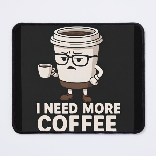 Item preview, Grumpy Coffee Cup Demands More Caffeine – Funny Morning Quote designed and sold by Amr Siam.