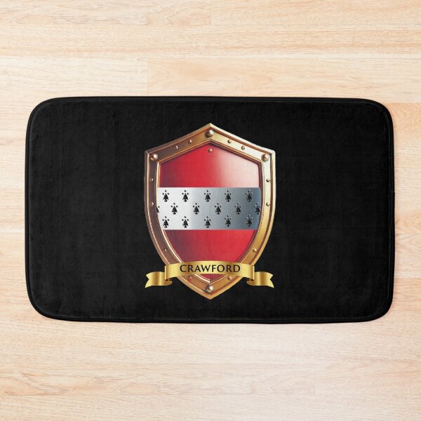Item preview, Crawford Coat of Arms  Heraldic Crest with Gold Banner designed and sold by Highlandkings.