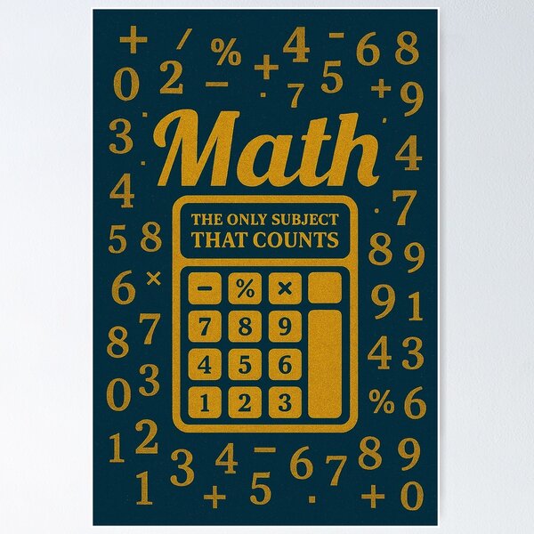 Item preview, math the only subject that counts - motivational designed and sold by DaykoArt.