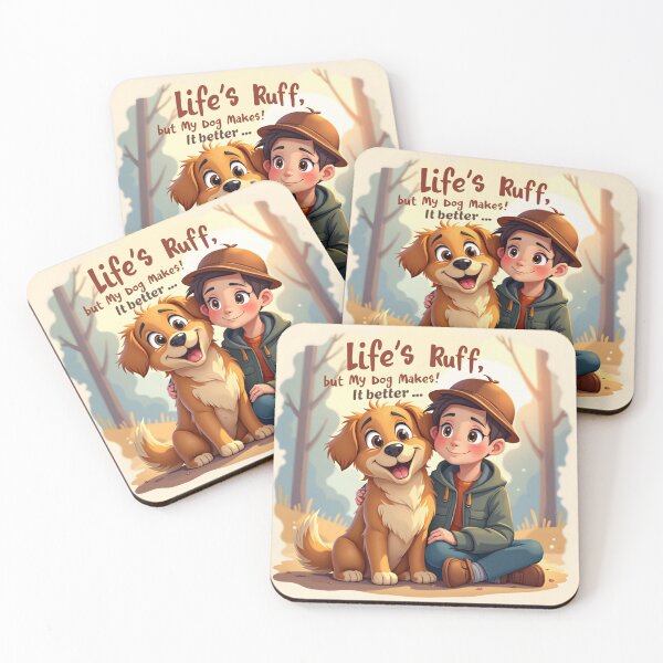 Item preview, Life’s Ruff, but My Dog Makes It Better  designed and sold by nhk999.