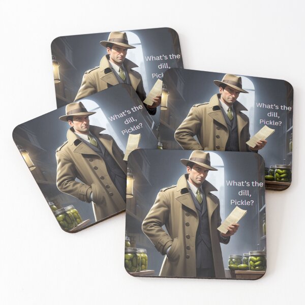 Item preview, Detective Pickle – What’s the Dill, Pickle? Noir Pun Design designed and sold by uglydogboutique.