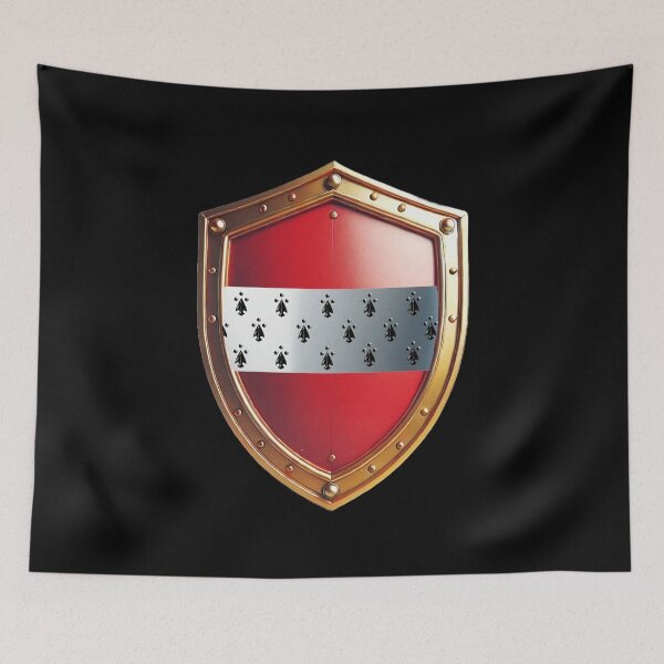 Item preview, Crawford Family Shield  Traditional Red & Silver Heraldry designed and sold by Highlandkings.