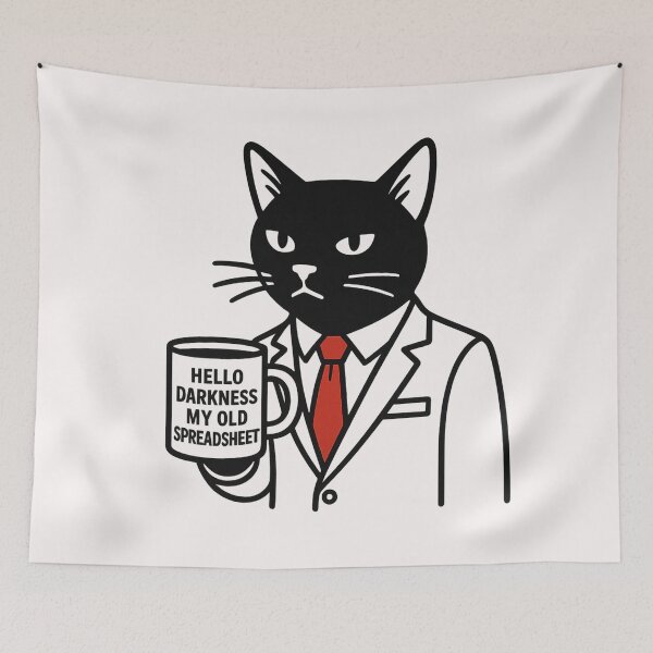 Item preview, Spreadsheet Cat  designed and sold by MindsInBloom.