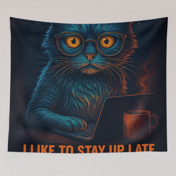 Item preview, Night Owl Cat Programmer designed and sold by Vitalka-uk.