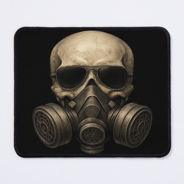 Item preview, Realistic Skull with Gas Mask and Sunglasses designed and sold by LaNadaYFundante.