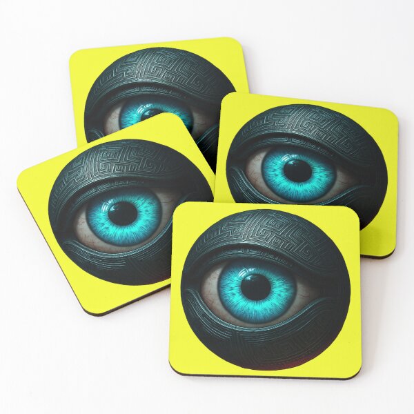Item preview, Evil Eye Cybernetic Biomechanical Ice Blue Creepy Eyeball designed and sold by hauntedtees.