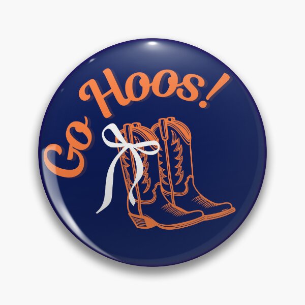 Vista previa del artículo con la obra «Pin/pegatina del día del partido de los UVA Hoos», diseñado y vendido por 11DesignsByC.