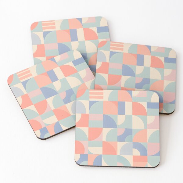 Item preview, Pastel Grid – Retro Geometric Pattern in Soft Colors designed and sold by Velun.