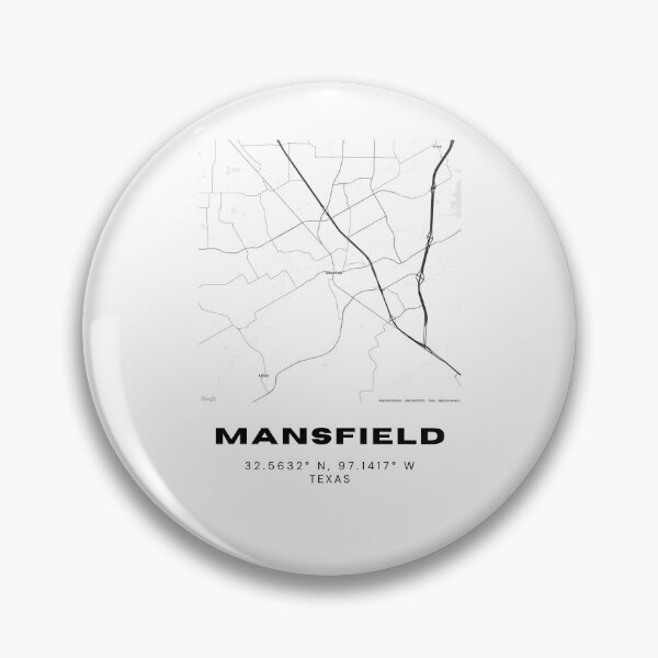 Item preview, Mansfield Map – DFW Suburb Minimalist Monochrome Poster designed and sold by RM-Journey.