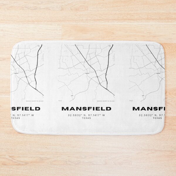 Item preview, Mansfield Map – DFW Suburb Minimalist Monochrome Poster designed and sold by RM-Journey.