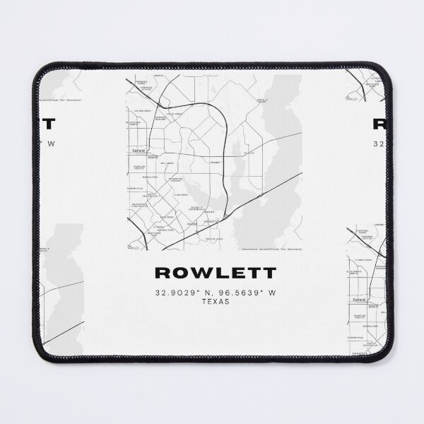 Item preview, Rowlett City Map – Minimalist East DFW Black & White Print designed and sold by RM-Journey.