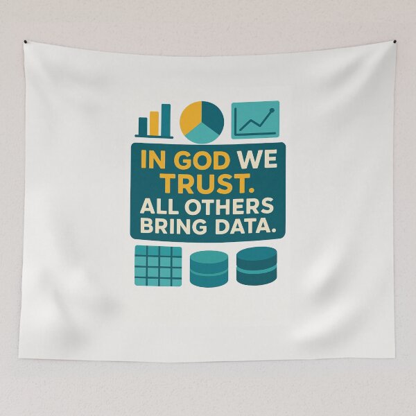 Item preview, In God We Trust, All Others Bring Data – Funny Data Analyst Gift Design designed and sold by WorkBuddyGifts.