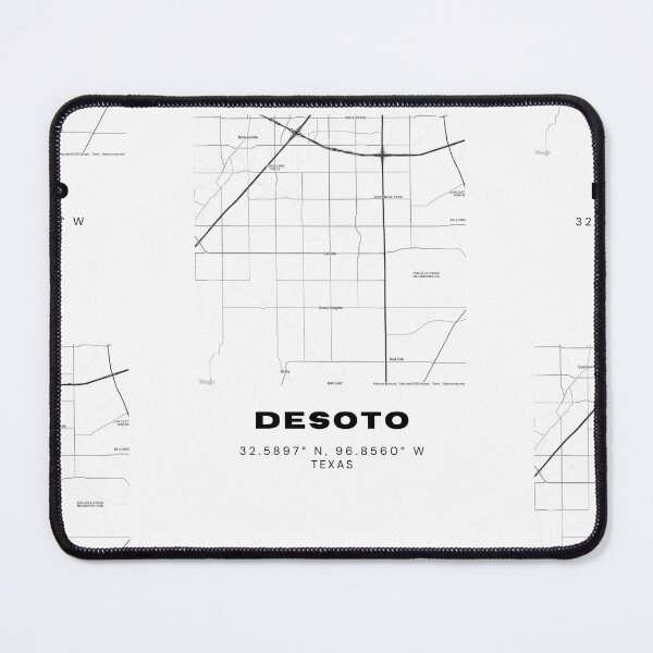 Item preview, DeSoto Map – Southern DFW Minimalist City Poster designed and sold by RM-Journey.