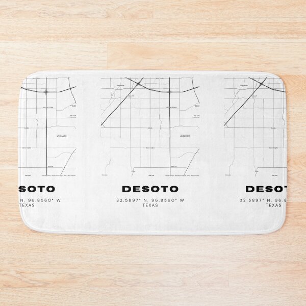Item preview, DeSoto Map – Southern DFW Minimalist City Poster designed and sold by RM-Journey.