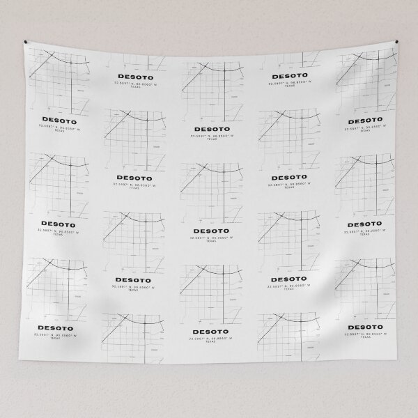 Item preview, DeSoto Map – Southern DFW Minimalist City Poster designed and sold by RM-Journey.