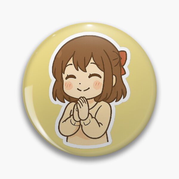 Item preview, Yuki Grateful Hands – Chibi Anime Sticker designed and sold by Funky Kitten.