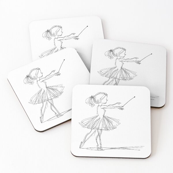 Item preview, Ballerina Grace - Line Art Elegance designed and sold by ShadowAndSlate.
