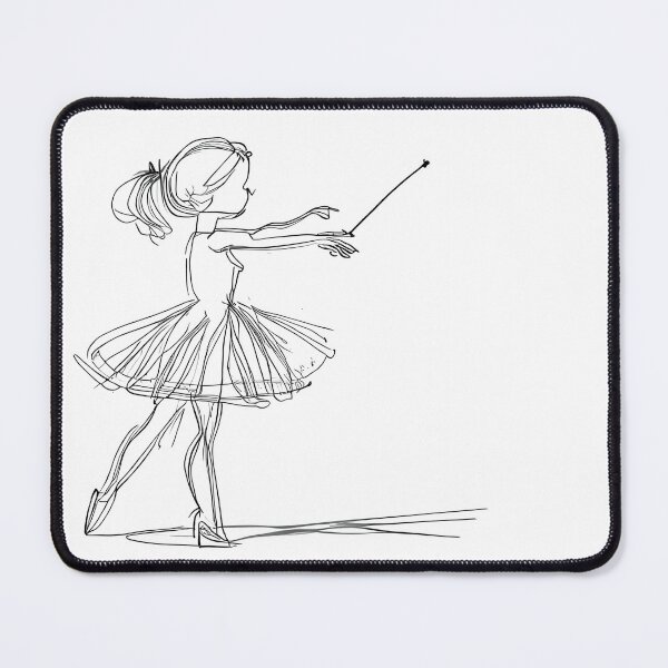 Item preview, Ballerina Grace - Line Art Elegance designed and sold by ShadowAndSlate.