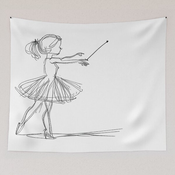 Item preview, Ballerina Grace - Line Art Elegance designed and sold by ShadowAndSlate.