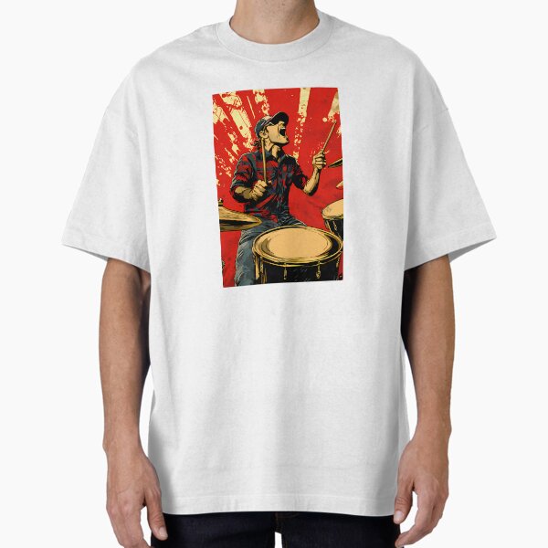 Vista previa del artículo con la obra «Arte digital imprimible de baterista estilo cómic de blues para tazas, camisetas y más», diseñado y vendido por manuelsdesign.